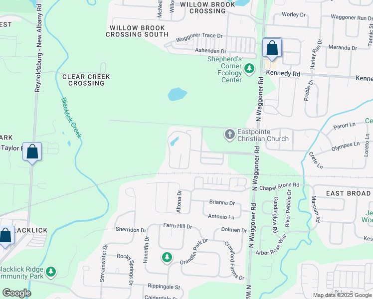 map of restaurants, bars, coffee shops, grocery stores, and more near 751 Chestnut Grove Drive in Blacklick