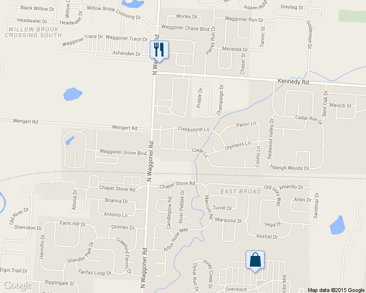 map of restaurants, bars, coffee shops, grocery stores, and more near 743 Sauter Lane in Blacklick