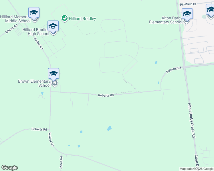 map of restaurants, bars, coffee shops, grocery stores, and more near 7000 Roberts Road in Hilliard