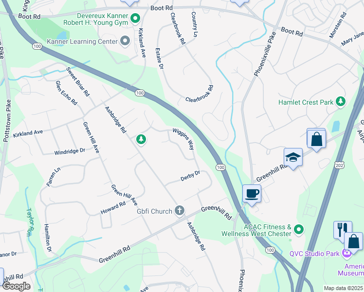 map of restaurants, bars, coffee shops, grocery stores, and more near 2011 Jessica Lane in West Chester