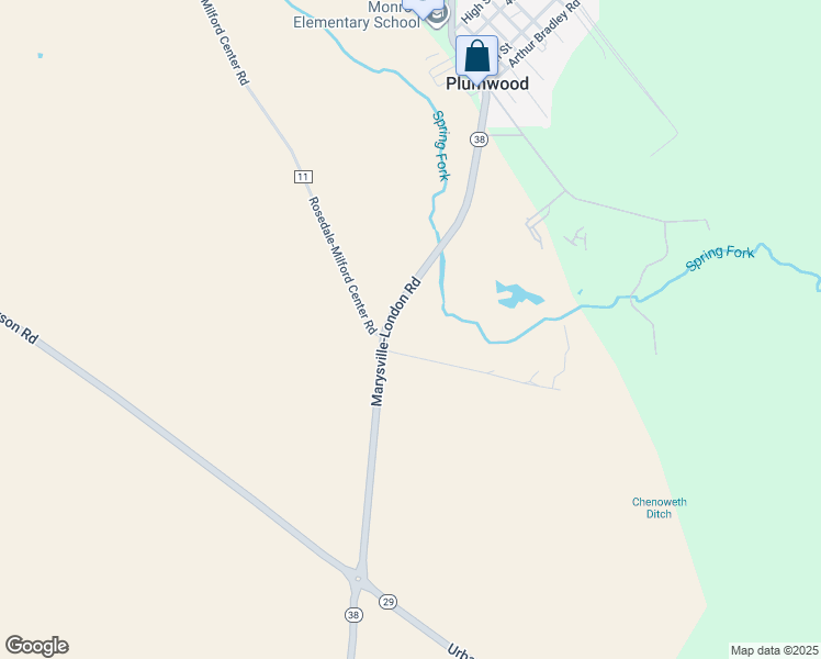 map of restaurants, bars, coffee shops, grocery stores, and more near 4375 Ohio 38 in London