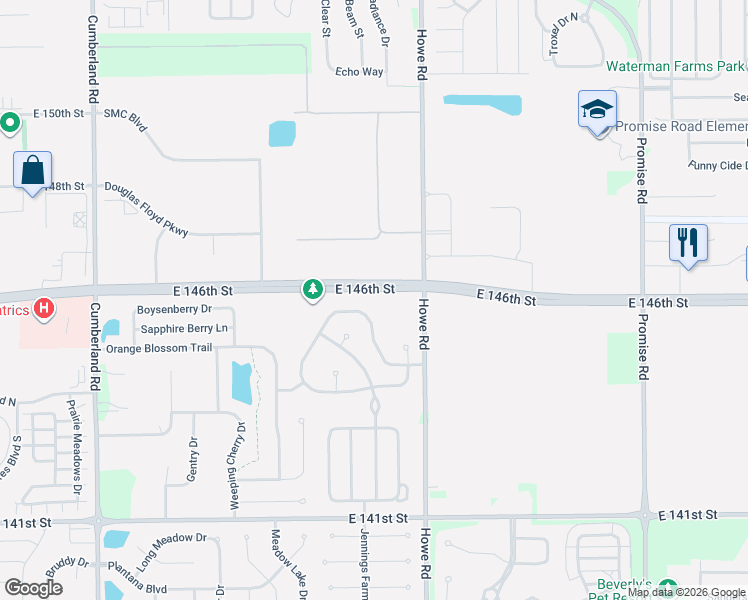 map of restaurants, bars, coffee shops, grocery stores, and more near 10368 Lee Stewart Lane in Fishers