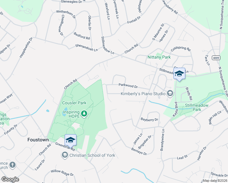 map of restaurants, bars, coffee shops, grocery stores, and more near 662 Crosslyn Drive in York
