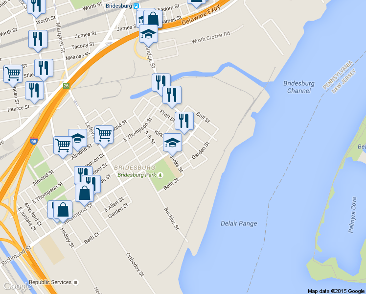 map of restaurants, bars, coffee shops, grocery stores, and more near 4755 Richmond Street in Philadelphia