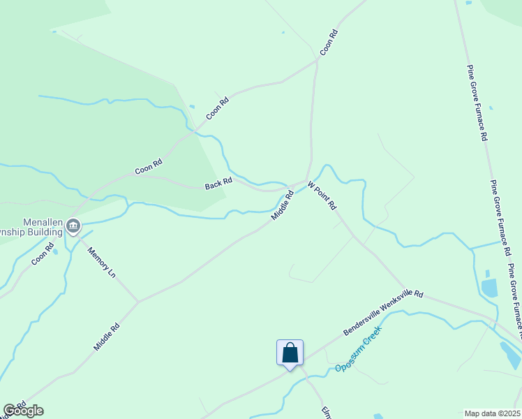 map of restaurants, bars, coffee shops, grocery stores, and more near 50 Back Road in Aspers