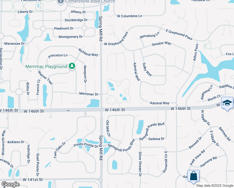 map of restaurants, bars, coffee shops, grocery stores, and more near 14637 Handel Drive in Carmel