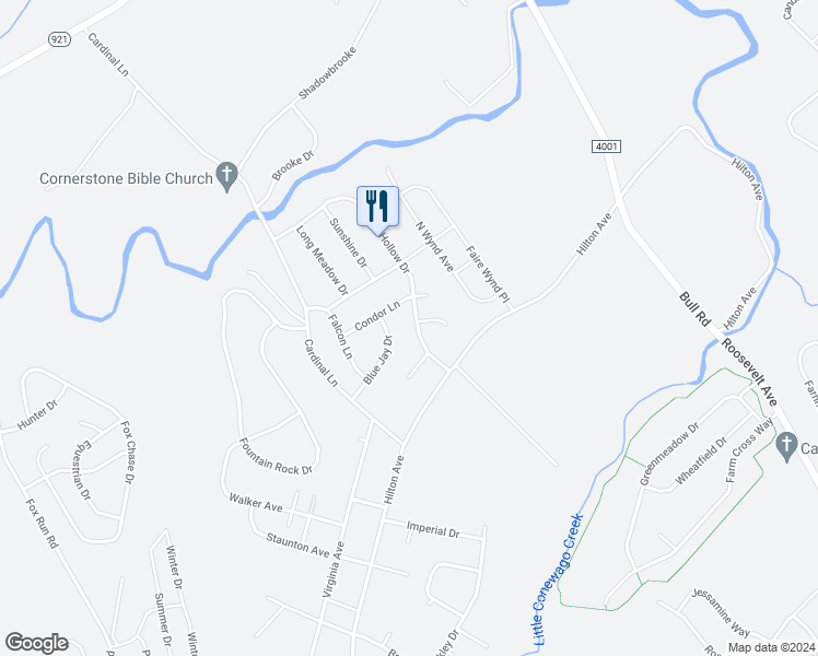 map of restaurants, bars, coffee shops, grocery stores, and more near 3150 Glen Hollow Drive in Dover