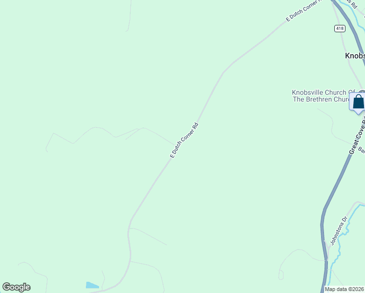 map of restaurants, bars, coffee shops, grocery stores, and more near 2066 East Dutch Corner Road in McConnellsburg