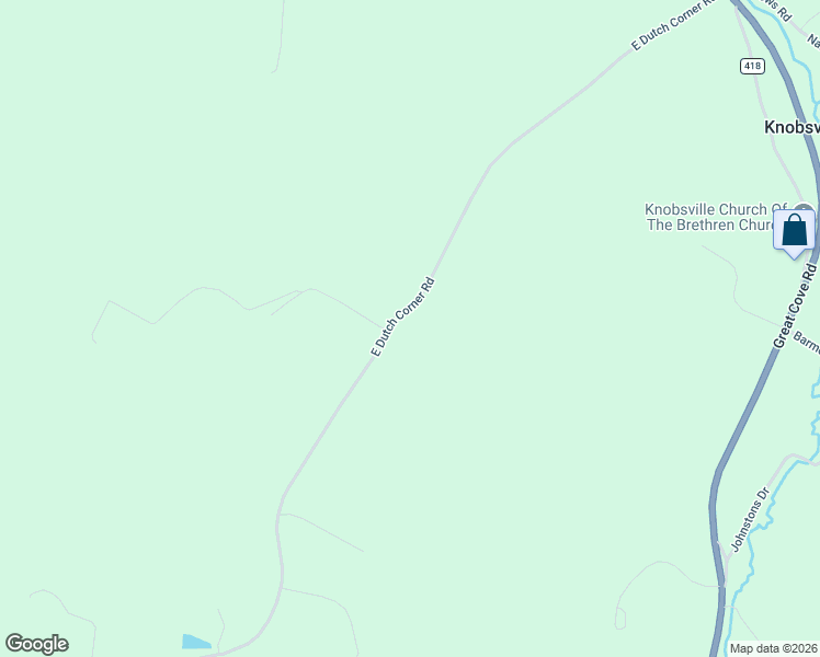 map of restaurants, bars, coffee shops, grocery stores, and more near 2066 East Dutch Corner Road in McConnellsburg