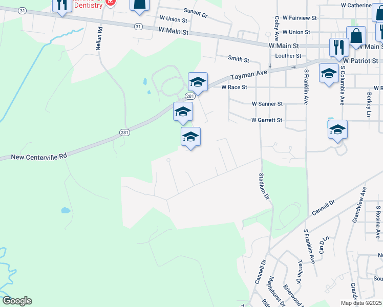 map of restaurants, bars, coffee shops, grocery stores, and more near 191 Discovery Lane in Somerset