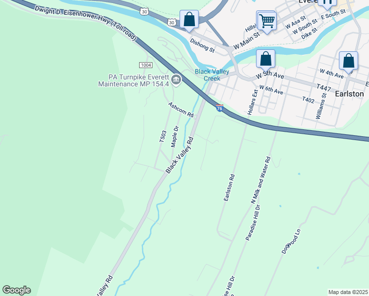 map of restaurants, bars, coffee shops, grocery stores, and more near 9693 Black Valley Road in Everett