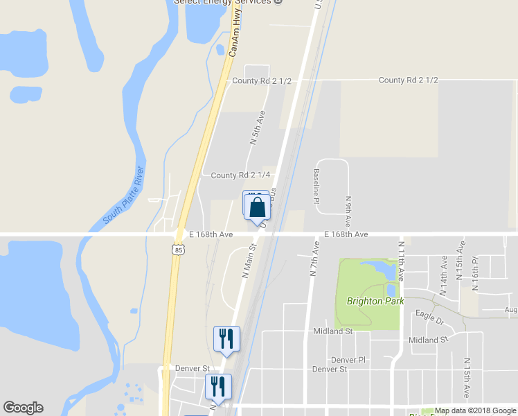 map of restaurants, bars, coffee shops, grocery stores, and more near 109 County Road 27 in Brighton