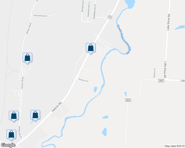 map of restaurants, bars, coffee shops, grocery stores, and more near 1858 Hebron Road in Hebron