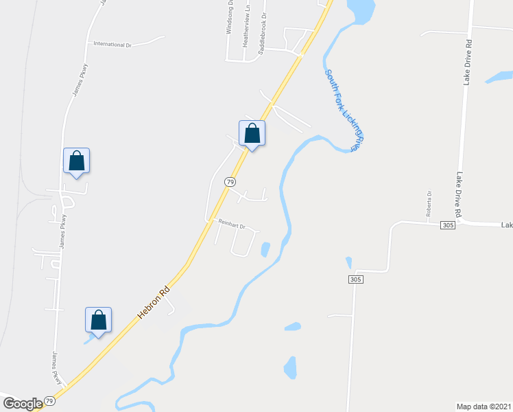 map of restaurants, bars, coffee shops, grocery stores, and more near 1858 Hebron Road in Hebron