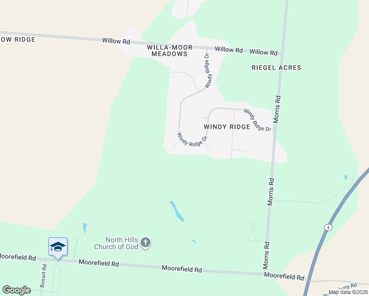 map of restaurants, bars, coffee shops, grocery stores, and more near 3101 Windy Ridge Drive in Springfield