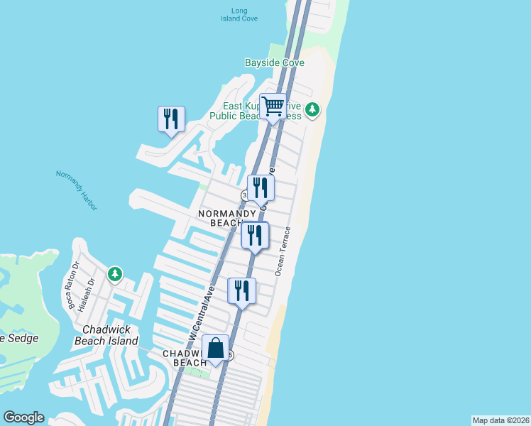 map of restaurants, bars, coffee shops, grocery stores, and more near in Brick Township