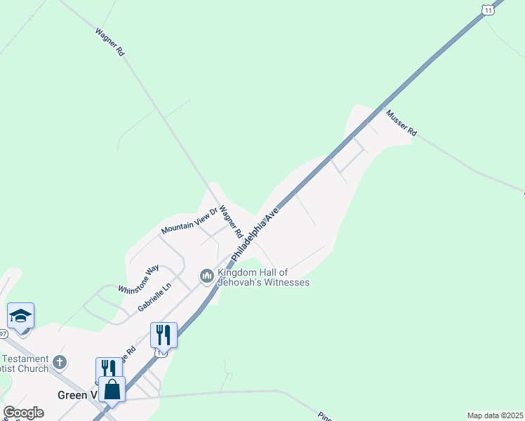 map of restaurants, bars, coffee shops, grocery stores, and more near 5975 Molly Pitcher Highway in Shippensburg