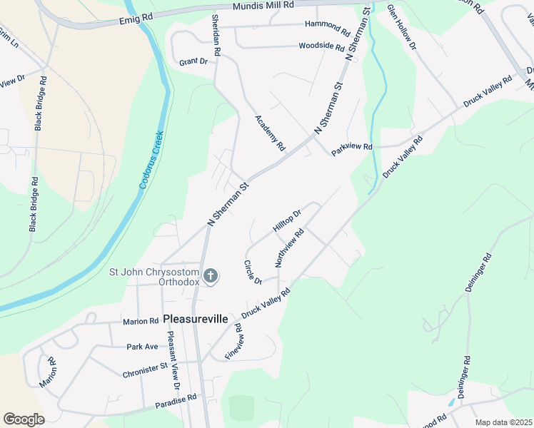 map of restaurants, bars, coffee shops, grocery stores, and more near 1730 Paulson Drive in York