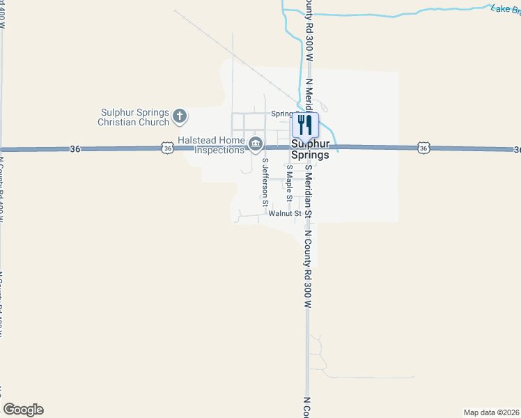 map of restaurants, bars, coffee shops, grocery stores, and more near 209 South Jefferson Street in Sulphur Springs