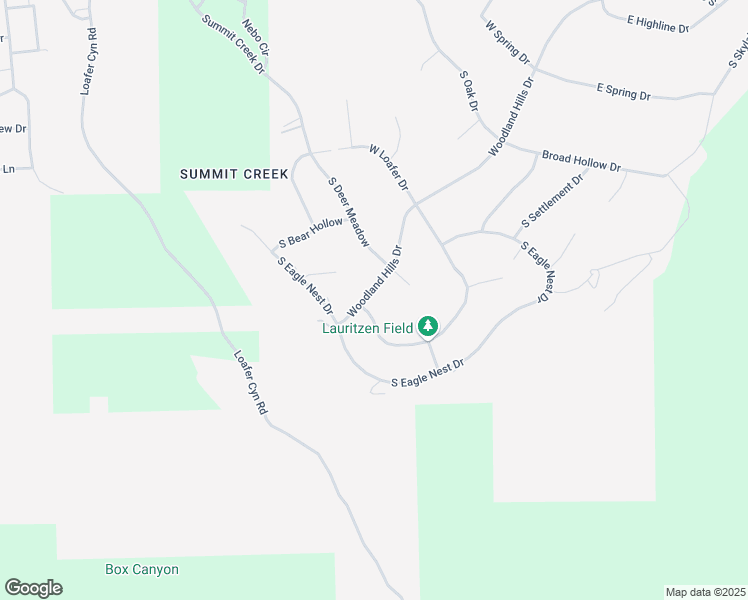 map of restaurants, bars, coffee shops, grocery stores, and more near 1110 S Woodland Hills Dr in Woodland Hills