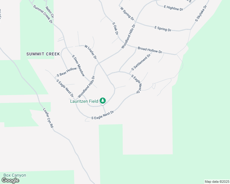 map of restaurants, bars, coffee shops, grocery stores, and more near 1092 South Loafer Drive in Woodland Hills