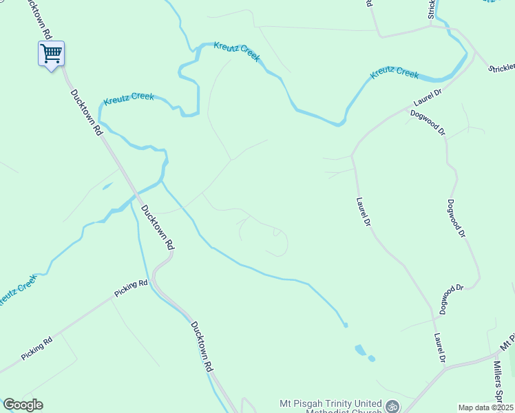 map of restaurants, bars, coffee shops, grocery stores, and more near 505 Carriage Lane in York