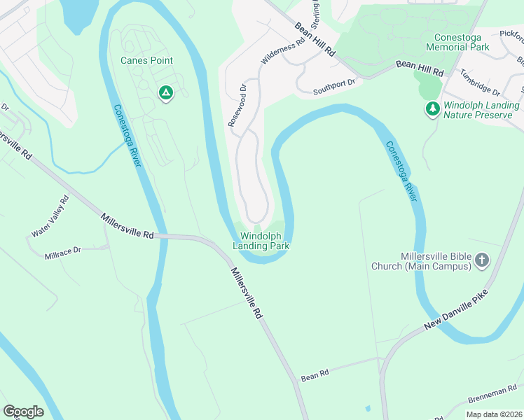 map of restaurants, bars, coffee shops, grocery stores, and more near 1916 Wilderness Road in Lancaster