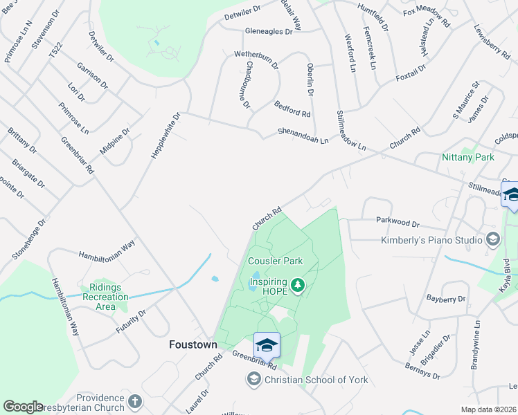 map of restaurants, bars, coffee shops, grocery stores, and more near in York