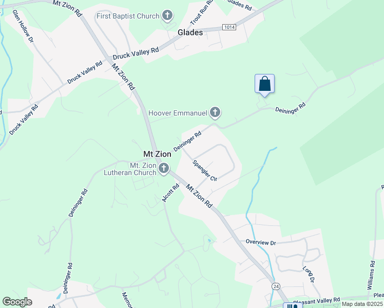 map of restaurants, bars, coffee shops, grocery stores, and more near 2297 Spangler Circle in York