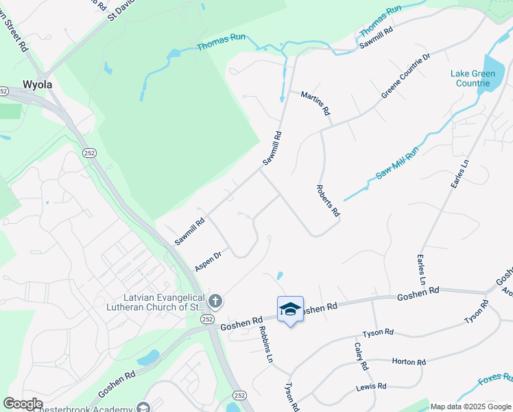 map of restaurants, bars, coffee shops, grocery stores, and more near 10 Sugar Maple Drive in Newtown Square