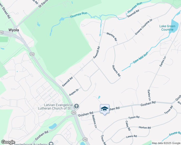 map of restaurants, bars, coffee shops, grocery stores, and more near 10 Sugar Maple Drive in Newtown Square