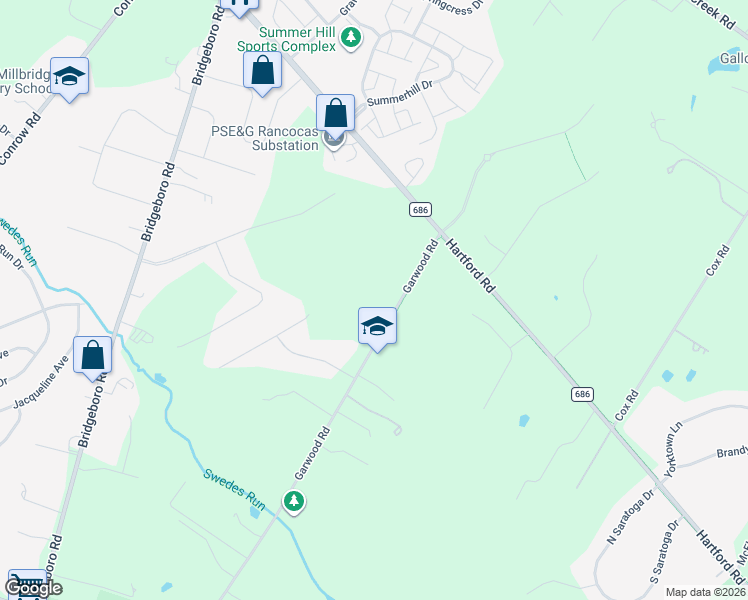 map of restaurants, bars, coffee shops, grocery stores, and more near 751 Garwood Road in Moorestown