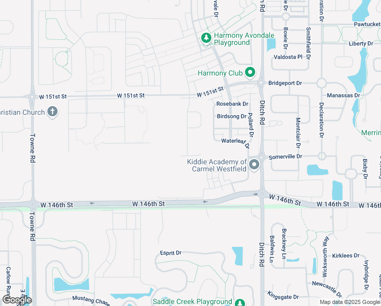 map of restaurants, bars, coffee shops, grocery stores, and more near 1740 West 146th Street in Westfield