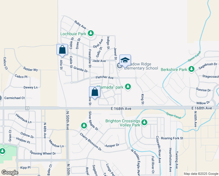 map of restaurants, bars, coffee shops, grocery stores, and more near 1699 Dyer Loop in Lochbuie