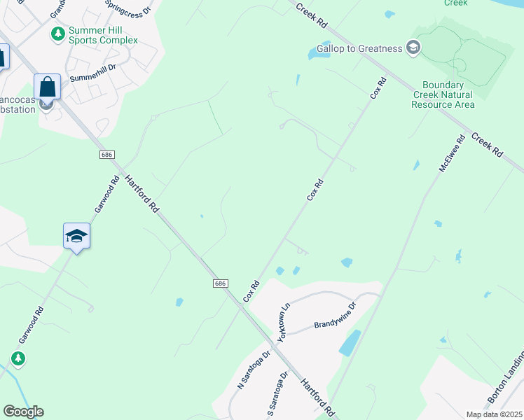 map of restaurants, bars, coffee shops, grocery stores, and more near 801 Cox Road in Moorestown