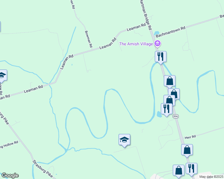 map of restaurants, bars, coffee shops, grocery stores, and more near 442 North Jackson Street in Strasburg