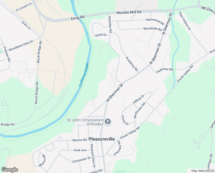 map of restaurants, bars, coffee shops, grocery stores, and more near 2556 Willow Street in York