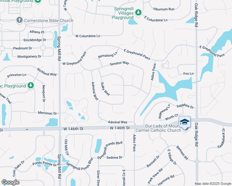 map of restaurants, bars, coffee shops, grocery stores, and more near 14811 Sulky Way in Carmel