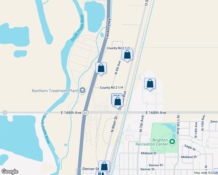 map of restaurants, bars, coffee shops, grocery stores, and more near 905 Co Road 2 1/4 in Brighton