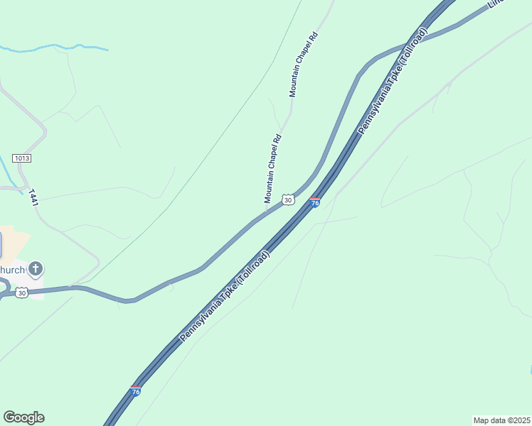 map of restaurants, bars, coffee shops, grocery stores, and more near 6 Mountain Chapel Road in Breezewood