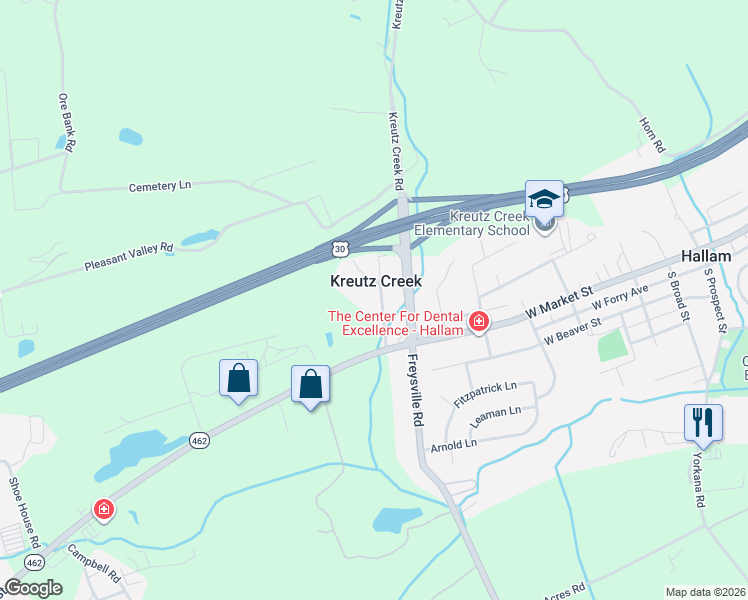 map of restaurants, bars, coffee shops, grocery stores, and more near 39 Old Church Lane in York