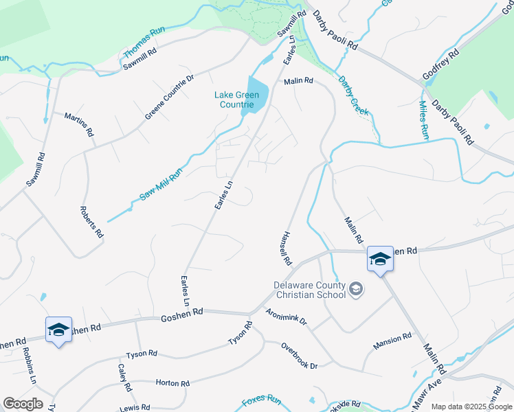 map of restaurants, bars, coffee shops, grocery stores, and more near 216 French Road in Newtown Square