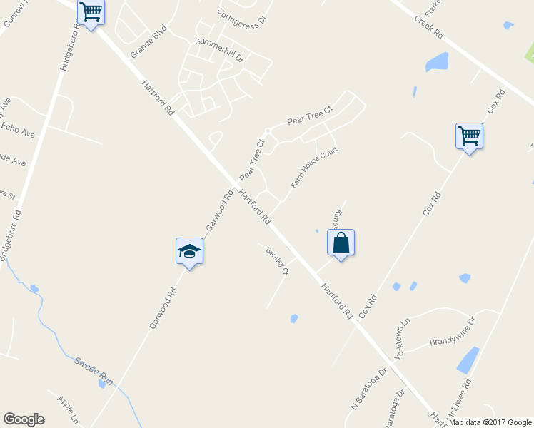 map of restaurants, bars, coffee shops, grocery stores, and more near 704 Walton Court in Moorestown