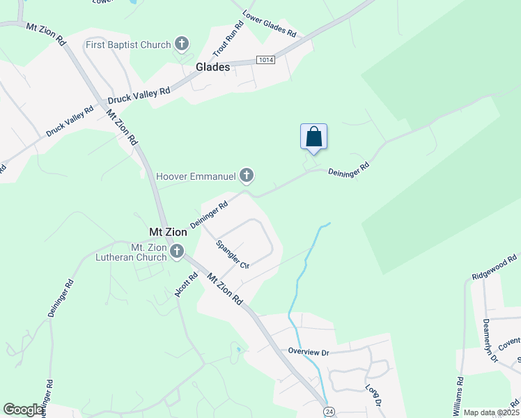 map of restaurants, bars, coffee shops, grocery stores, and more near 2260 Spangler Circle in York