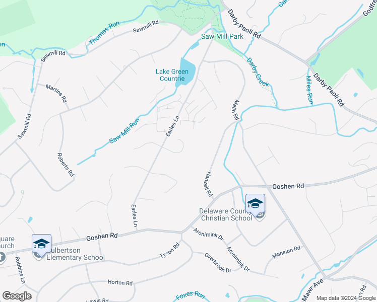 map of restaurants, bars, coffee shops, grocery stores, and more near 216 French Road in Newtown Square