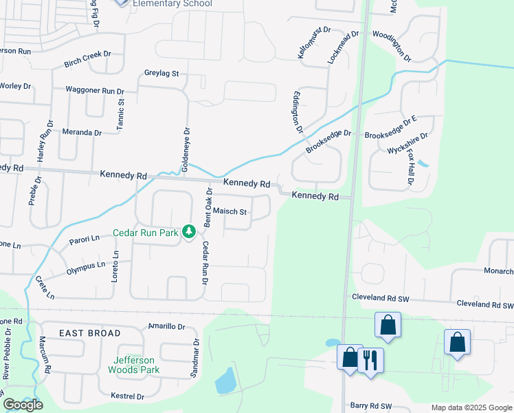 map of restaurants, bars, coffee shops, grocery stores, and more near 784 Towler Drive in Blacklick
