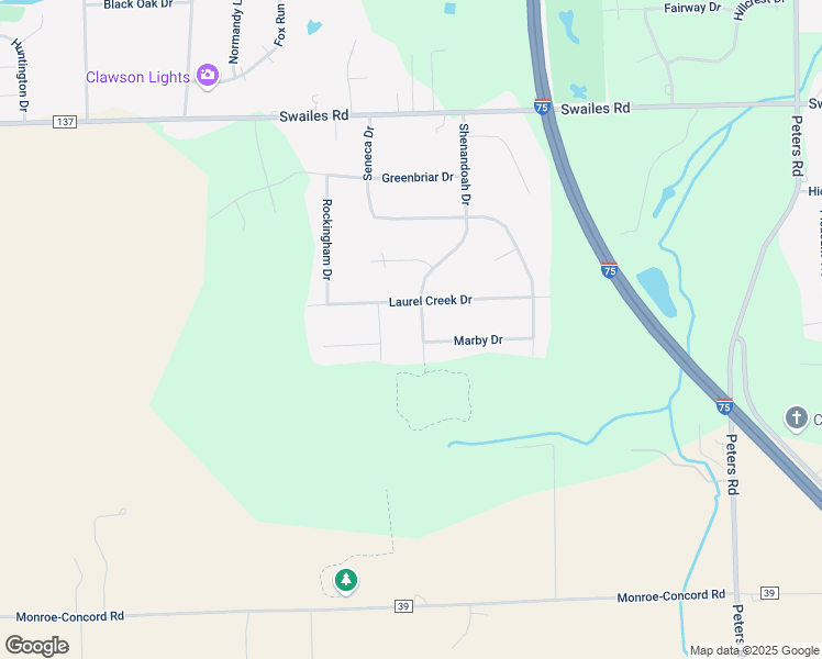 map of restaurants, bars, coffee shops, grocery stores, and more near 2455 Luray Drive in Troy