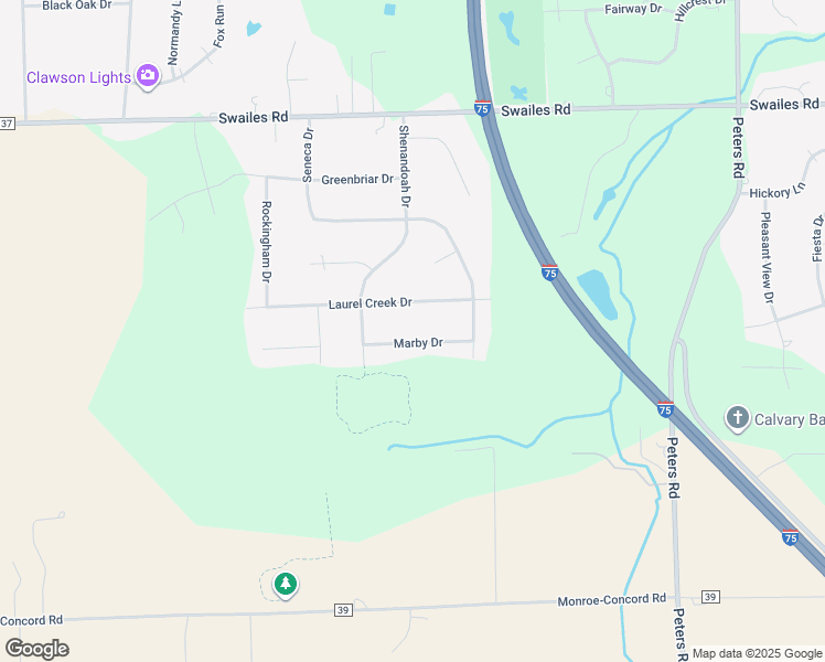 map of restaurants, bars, coffee shops, grocery stores, and more near 1685 Marby Drive in Troy