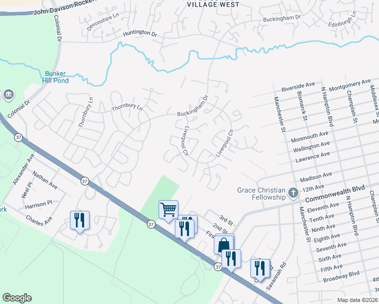 map of restaurants, bars, coffee shops, grocery stores, and more near 915B Liverpool Circle in Manchester Township