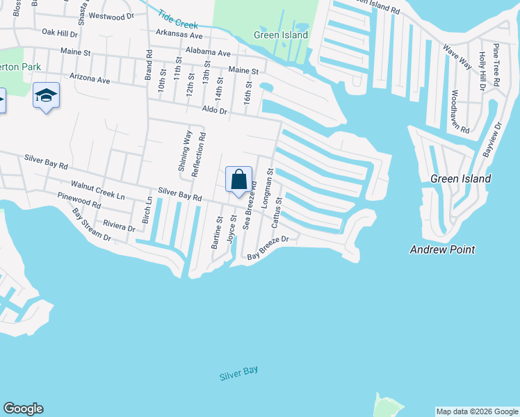 map of restaurants, bars, coffee shops, grocery stores, and more near 300 Silver Bay Road in Toms River